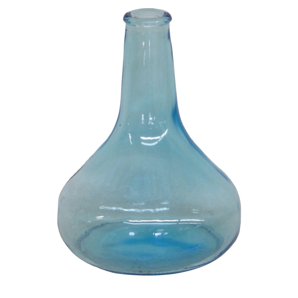 Mid century modern blue glass vase